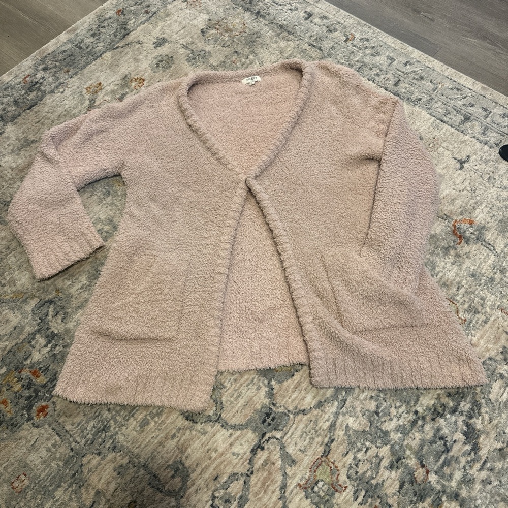 Umgee Blush Open-Front Cardigan